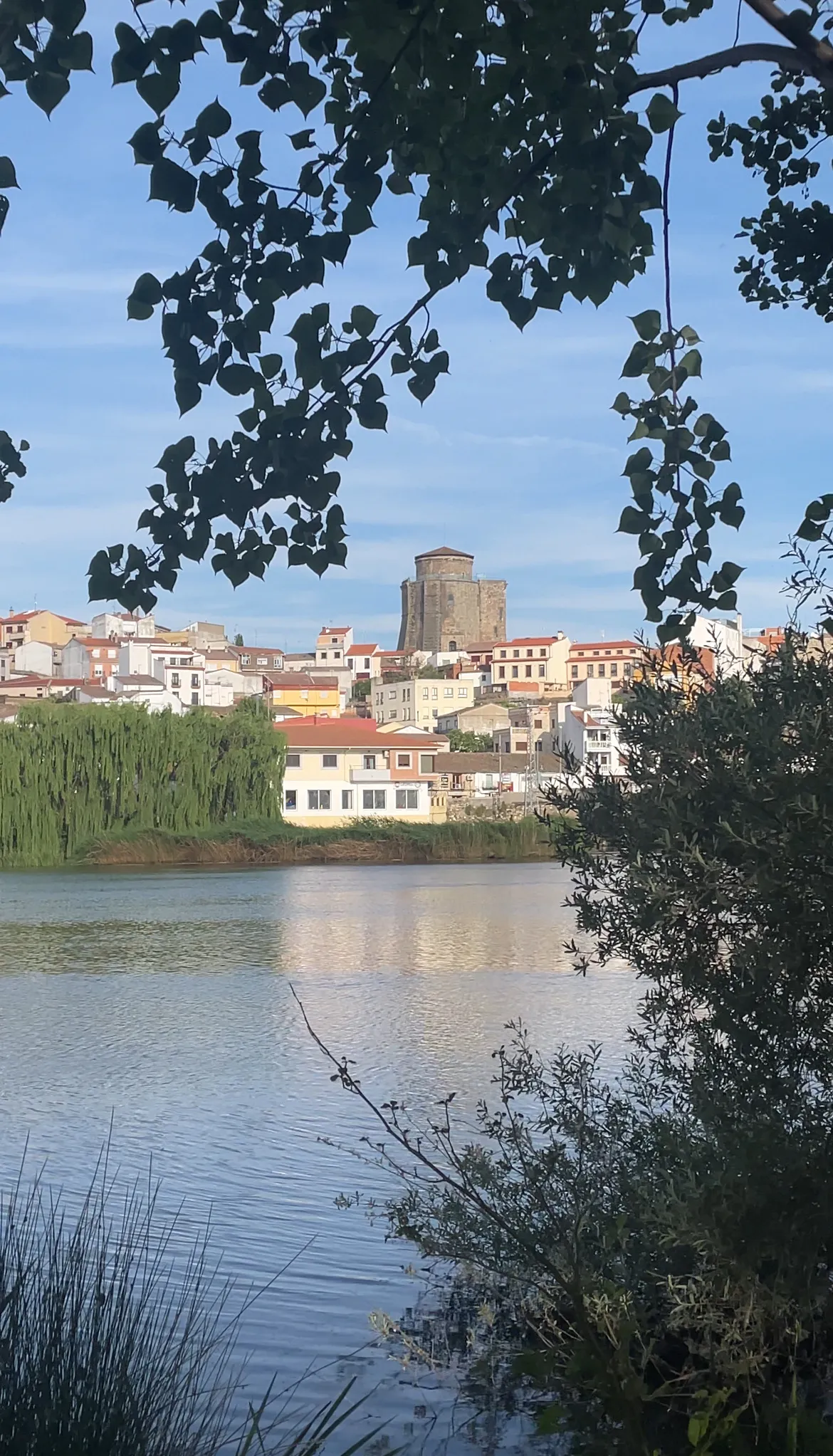 Vista de Alba de Tormes desde la Isla de Garcilaso