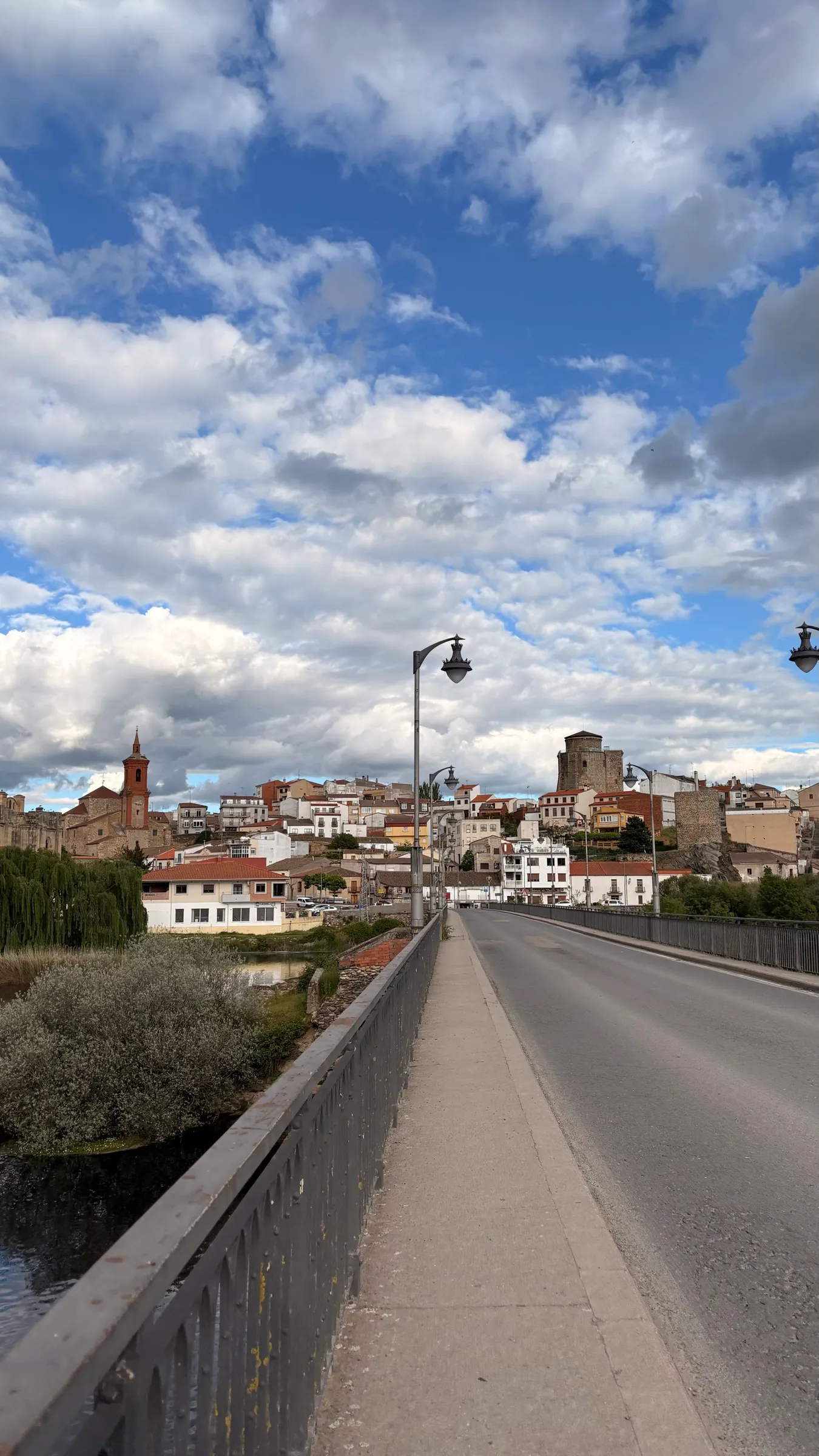 Vista de Alba de Tormes desde el puente medieval